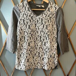 Zenergy by Chico’s Lace Front T-Shirt